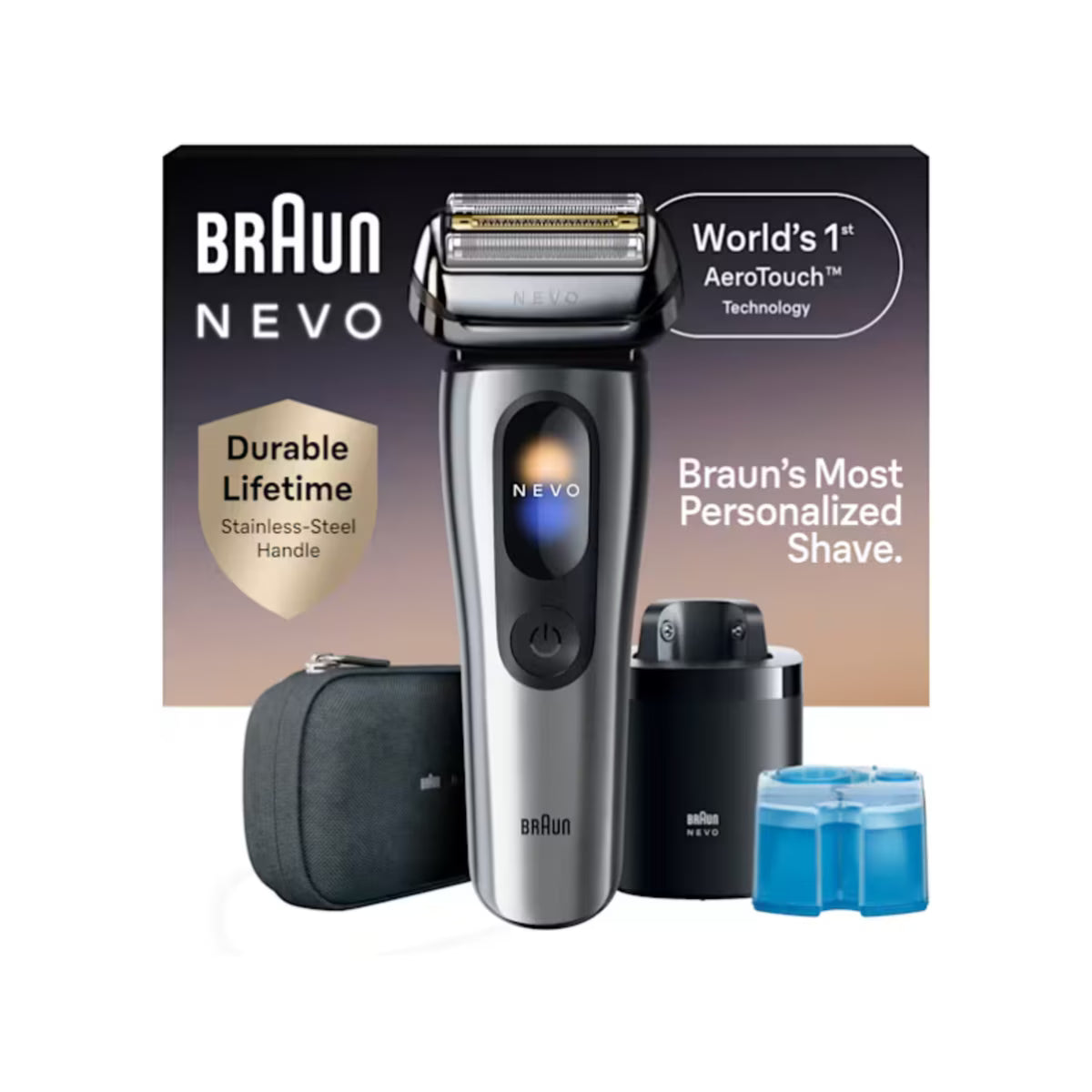 Braun - 百靈 NEVO 11000C Men's Electric Shaver 旗艦級乾濕兩用電動鬚刨 剃鬚刀 (附自動清洗座+無線充電盒)【香港行貨】