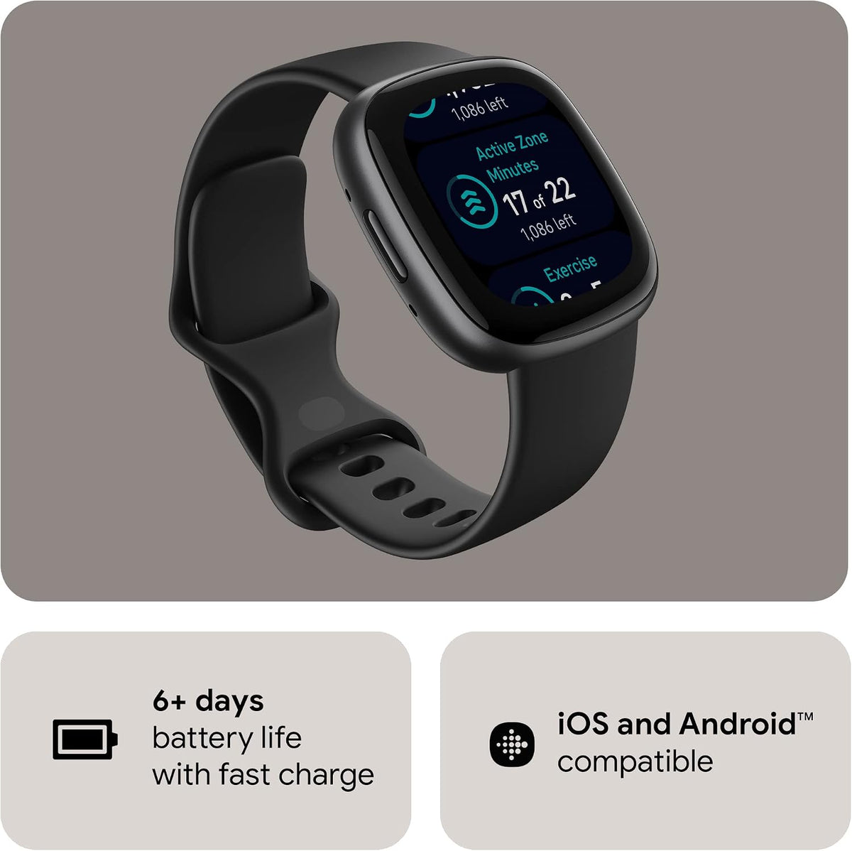 Fitbit - Versa 4 Fitness Smart Watch 高階健身智慧手錶【平行進口】