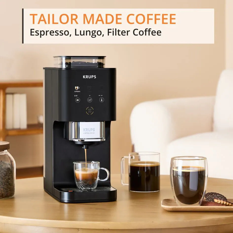 KRUPS - SA4028Y1 Coffee Crush Extra Black Espresso Machine 全自動義式咖啡機【香港行貨|2年保養】