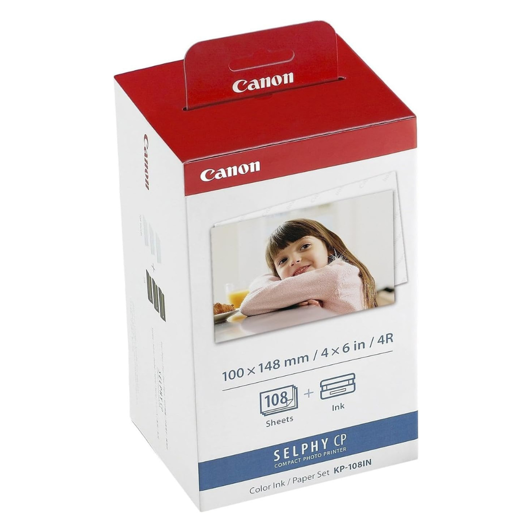 Canon - KP-108IN Color Ink and Paper Set 相紙108張 連色帶套裝 (適用於Canon CP系列相片打印機)