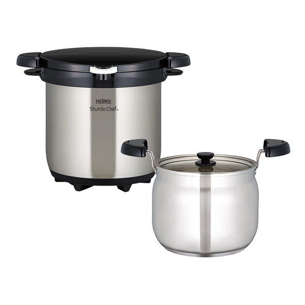 (預訂|全港免運) THERMOS 膳魔師 日本版 Shuttle Chef 真空保溫調理煲 燜燒鍋 燜燒煲 4-6人用 4.5L KBG-4500【約10-15個工作日內寄出】 - Premium Mall HK