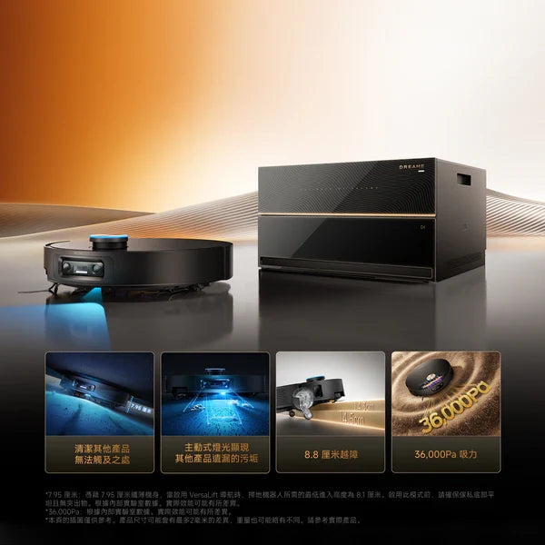 DREAME - 追覓 X60 Master Robot Vacuum AI藍光7.95cm掃地機 (自動上下水)【香港行貨】