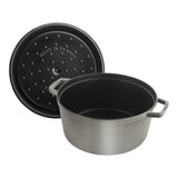STAUB - Cast Iron Round Dutch Oven Cocotte Pot (灰色) 圓形鑄鐵鍋 法國製造廚具【平行進口】