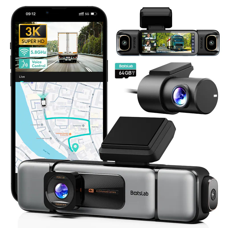 Botslab - G980H 4CH Multi Channel (4鏡頭) 3K智能行車記錄儀 3K Car Cam Quad Camera *不包安裝及長火線*【香港行貨】