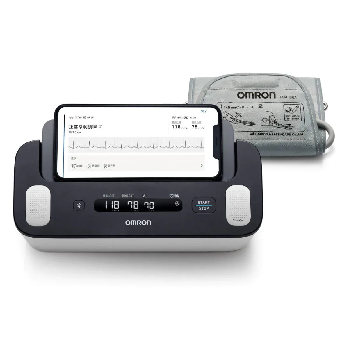Omron - 歐姆龍 HCR-7800T Blood Pressure Monitor 上臂式藍牙心電血壓計 (兼有心電圖儀)【香港行貨】