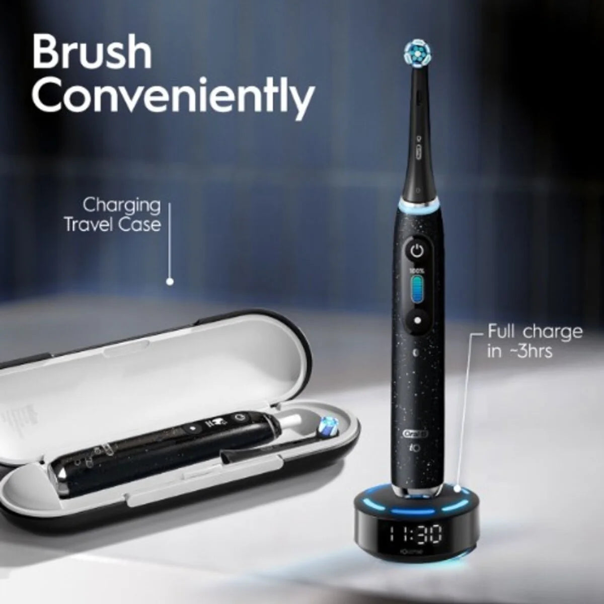 Oral-B - iO10 IO Series 10 Electric Toothbrush (Black) "2026新版 附4刷頭" 充電式電動牙刷 德國製造【香港行貨】