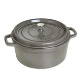 STAUB - Cast Iron Round Dutch Oven Cocotte Pot (灰色) 圓形鑄鐵鍋 法國製造廚具【平行進口】