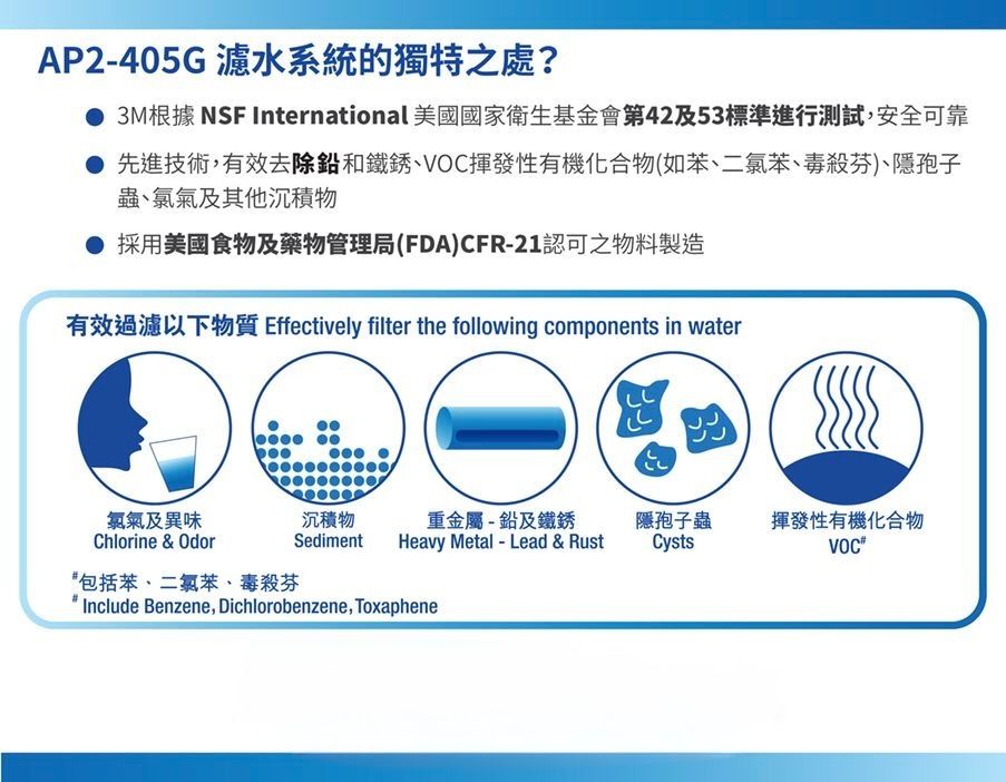 3M - AP2-C405-G Water Replacement Cartridge 家用濾水系統替換濾芯 (適用於AP Easy C-LC/Complete濾水系統)【平行進口】