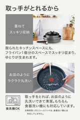 Tefal - L16199 Ingenio Neo Frying Pan and Pot Set 日本版 把手可拆卸鍋煎鍋組 9件組 (灰色 只限燃氣火使用)【平行進口】