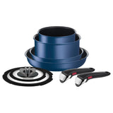 Tefal - L77998 Ingenio Neo Frying Pan and Pot Set 日本版 把手可拆卸鍋煎鍋組 8件組 (藍色 IH對應)【平行進口】